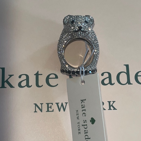 ♠️kate spade Polar Bear Arctic Friends Ring, Silver NWT